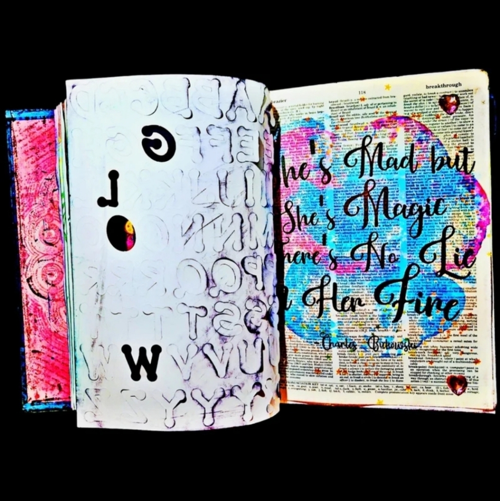 Junk Journal Glowing Goddess Large Embellished Handmade Book Mixed Media Art - Picture 5 of 12